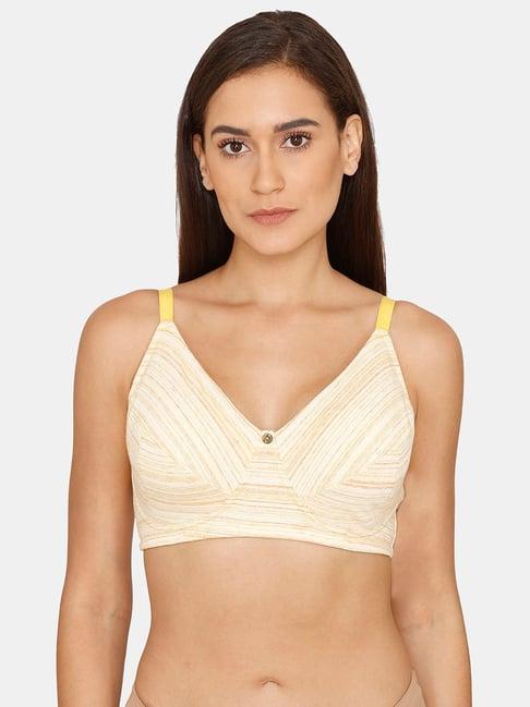 zivame yellow non wired non padded full coverage bra