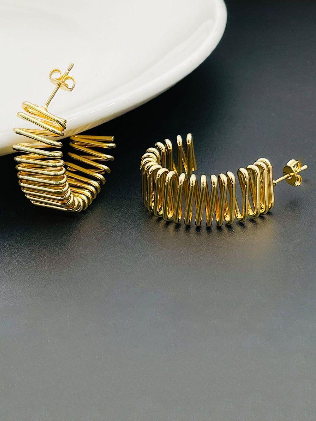 zivom gold-plated circular half hoop earrings