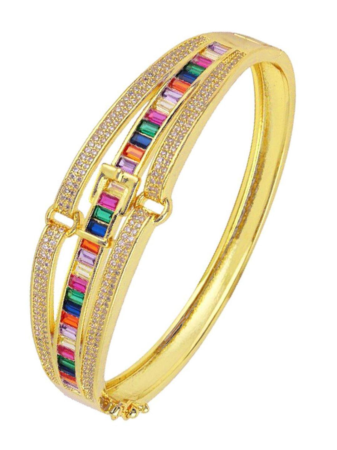 zivom gold-plated cubic zirconia kada bracelet