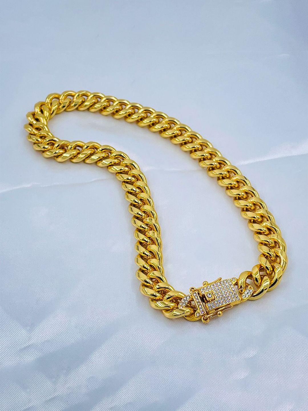 zivom gold-plated rhinestone studded chain