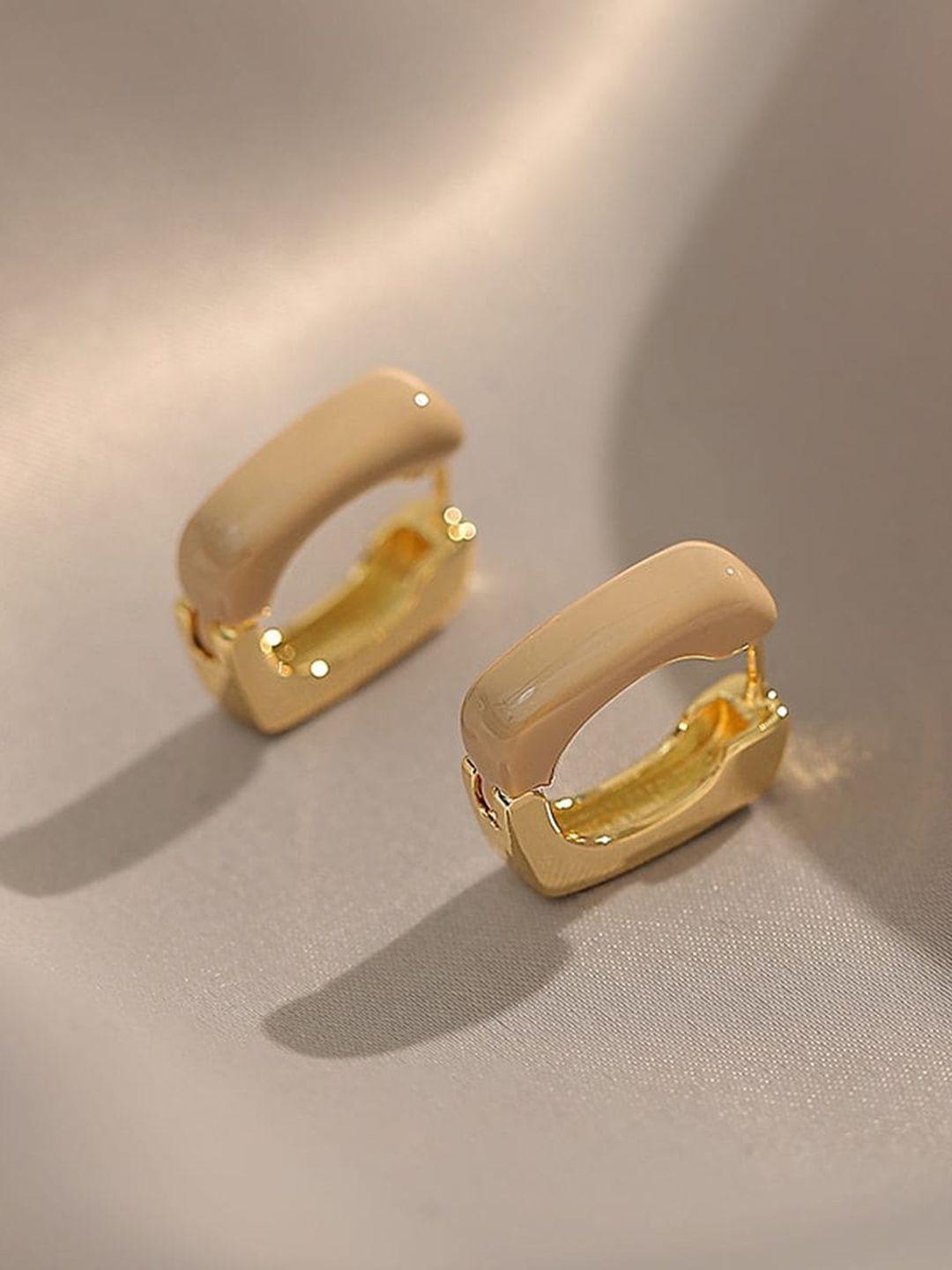 zivom gold-plated square hoop earrings