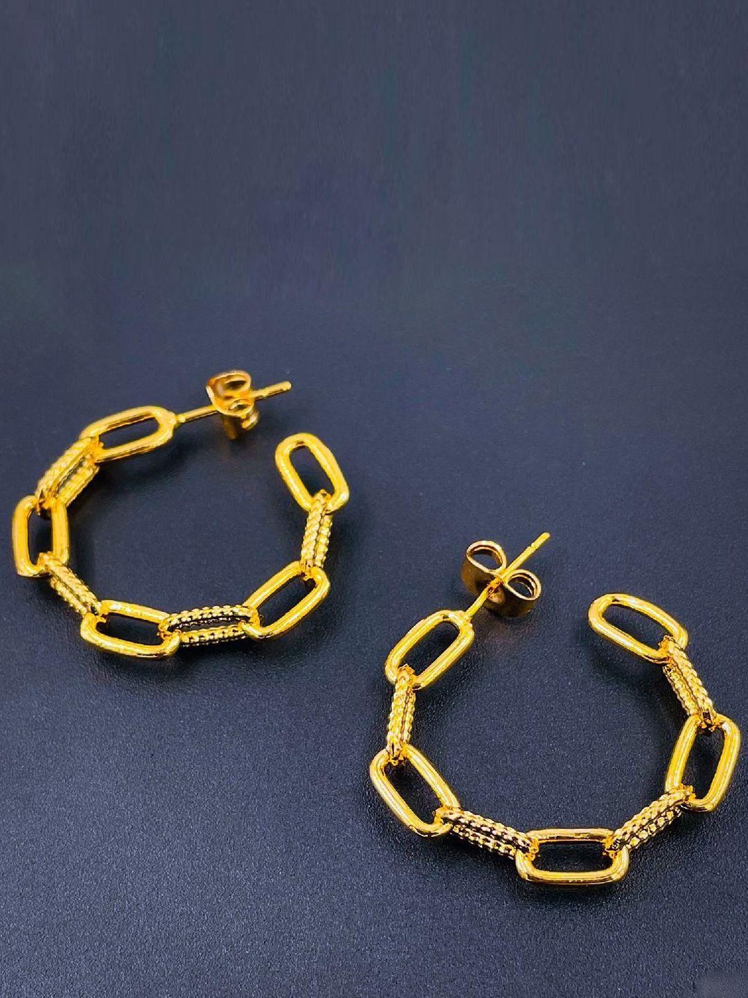 zivom gold-toned circular hoop earrings