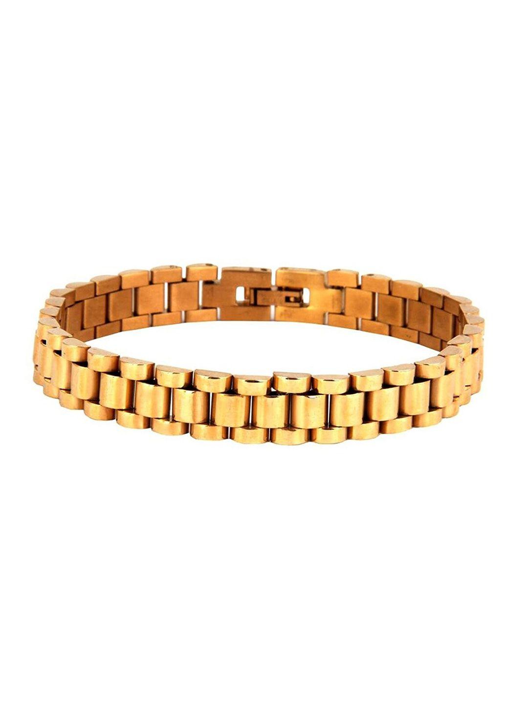 zivom men gold-toned gold-plated link bracelet