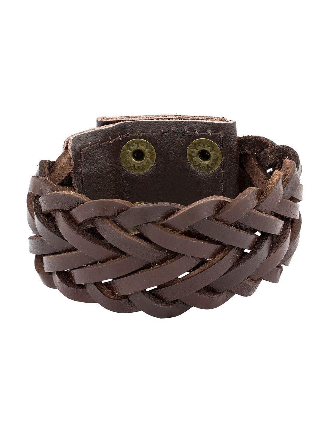 zivom men leather wraparound bracelet