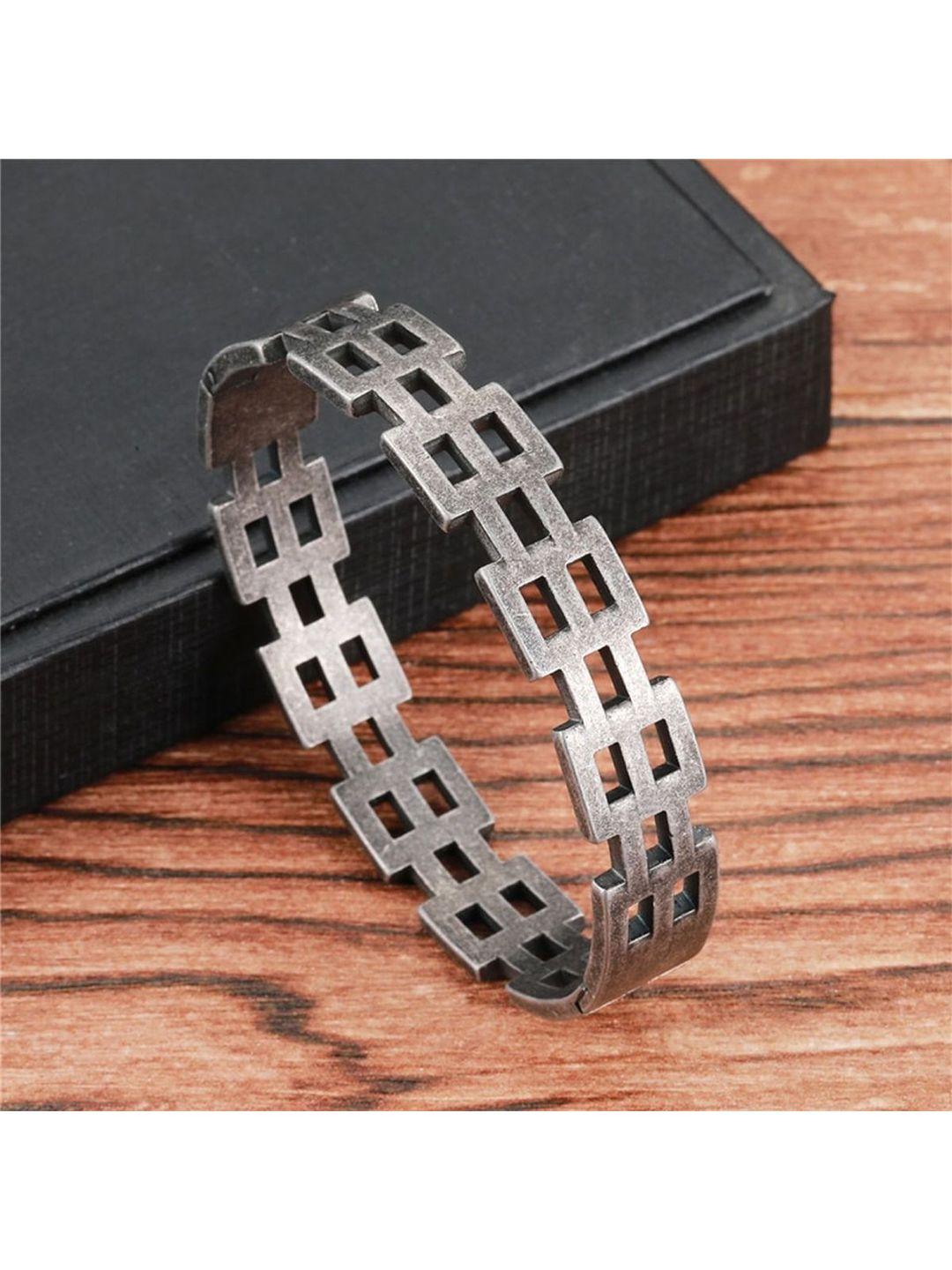 zivom men rhodium-plated kada bracelet