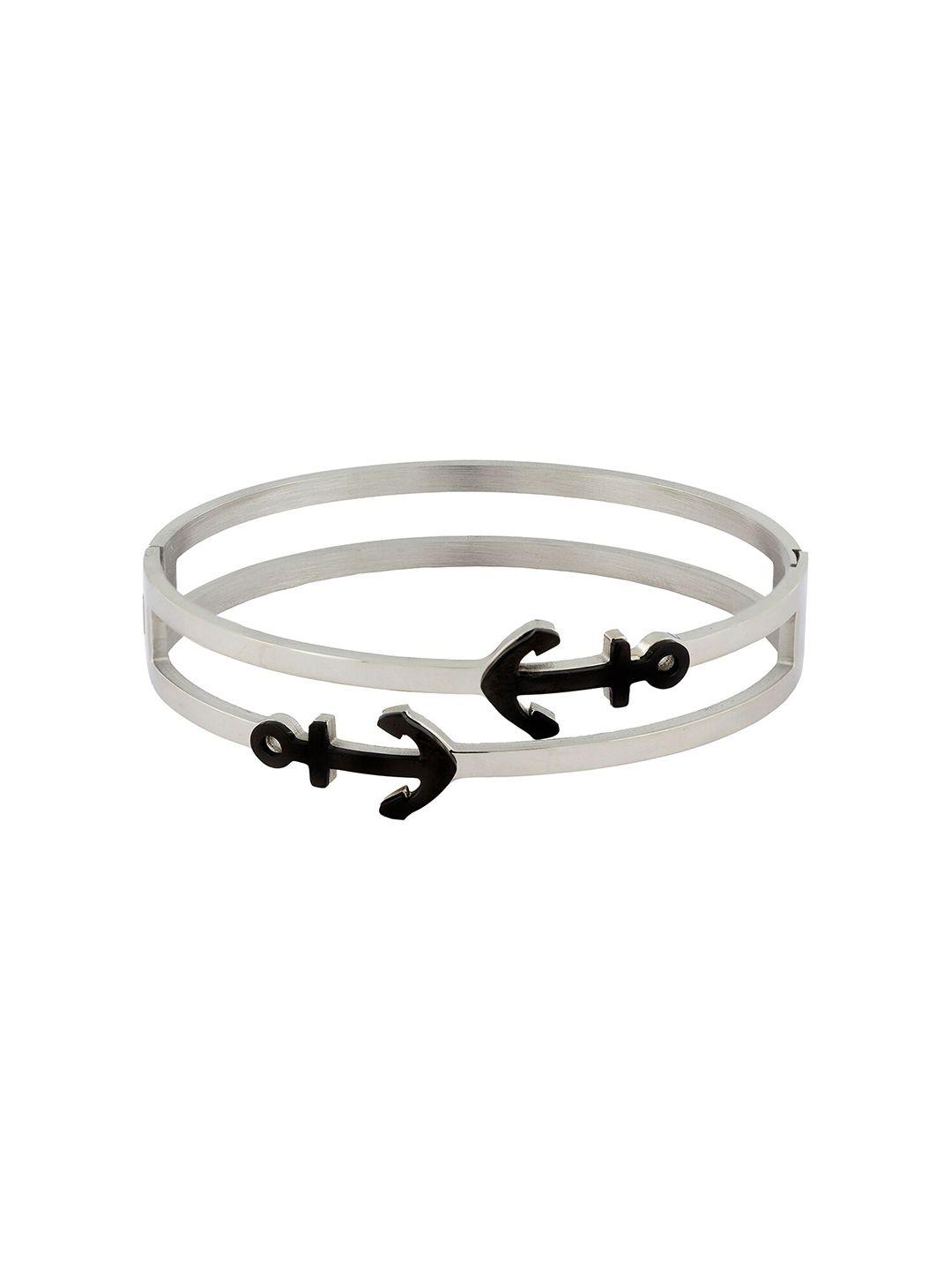 zivom men silver-plated kada bracelet