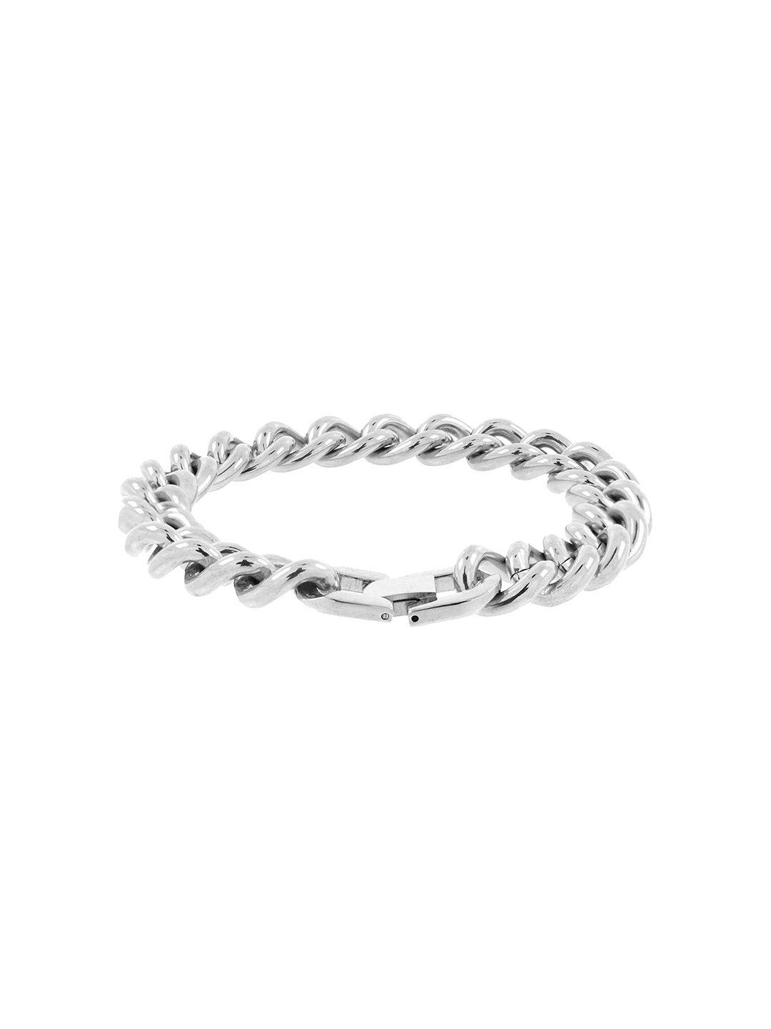 zivom men silver-toned silver-plated link bracelet