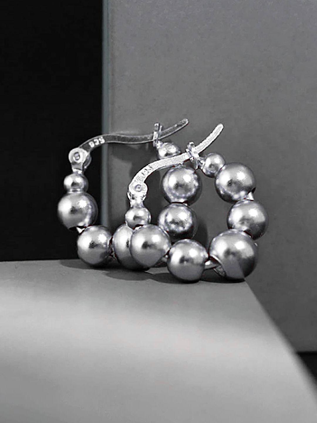 zivom silver-plated circular drop earrings