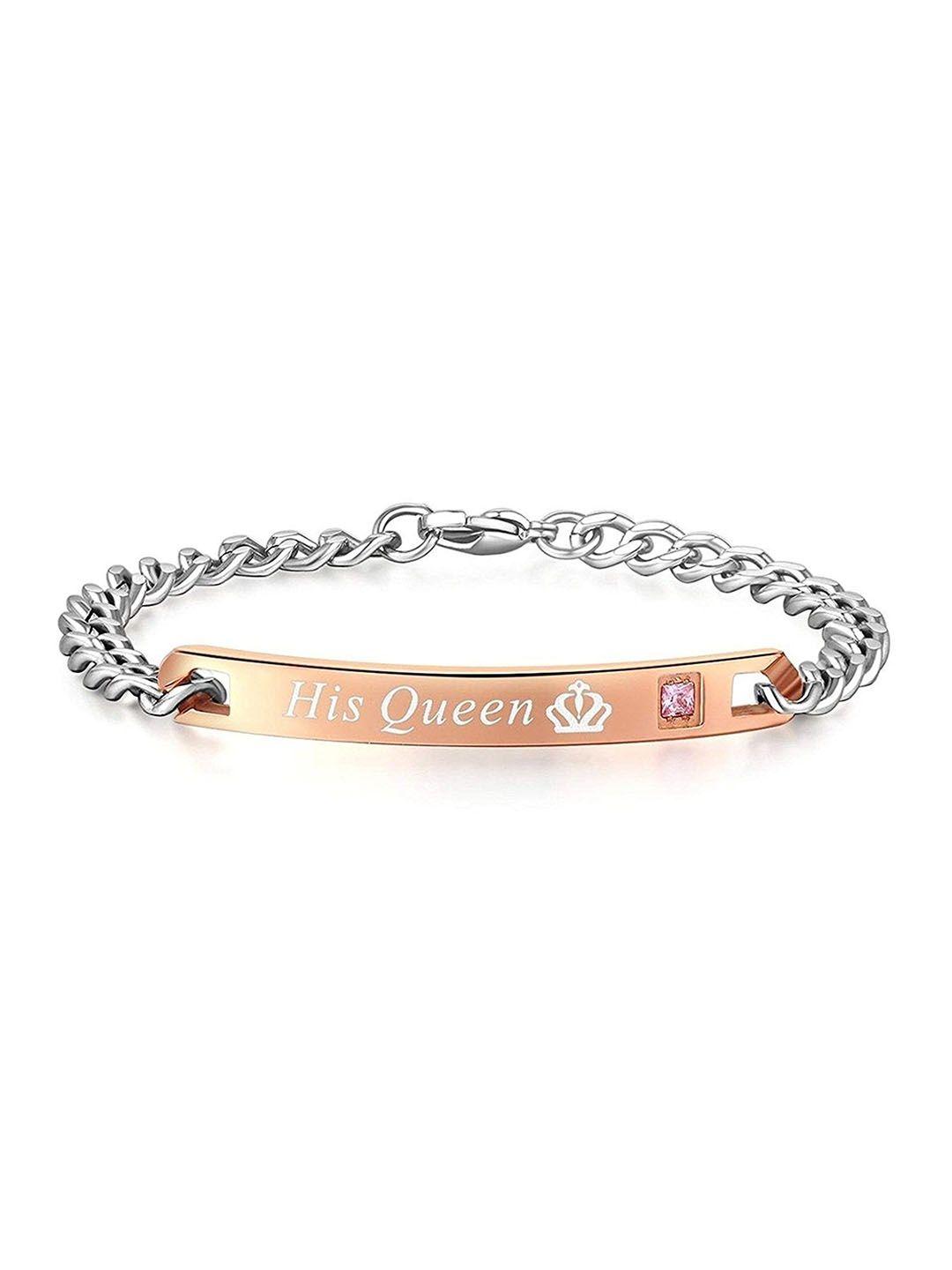 zivom women crystals rose gold-plated link bracelet