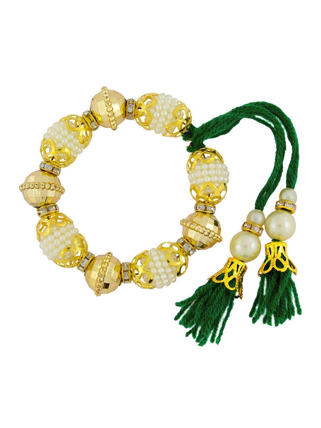 zivom women gold-plated pearls wraparound bracelet