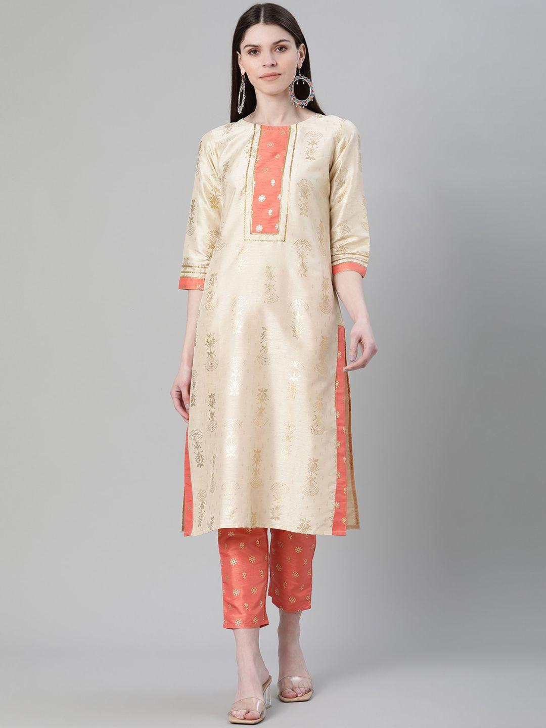 ziyaa embroidered thread work kurta