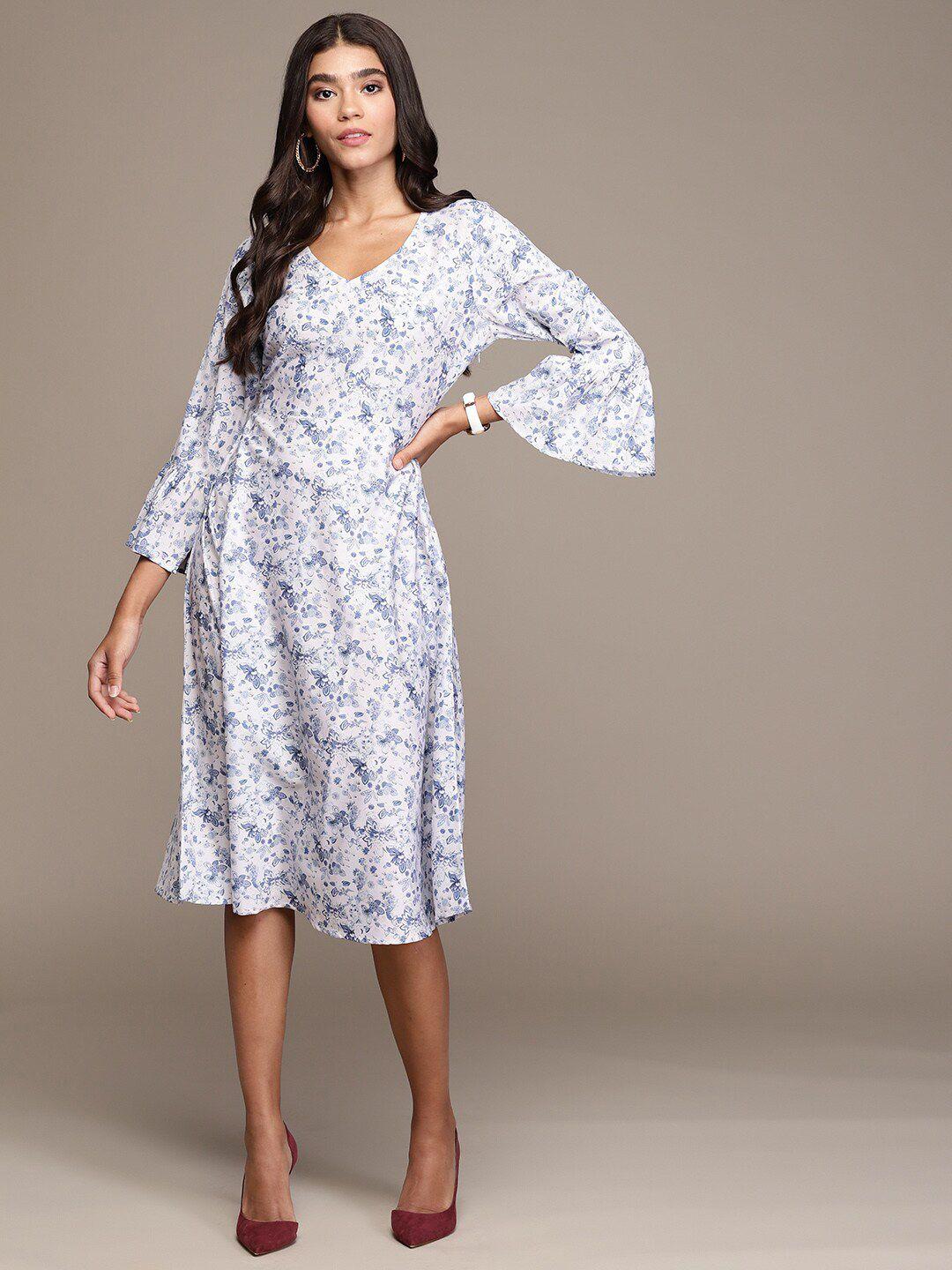 ziyaa floral crepe dress