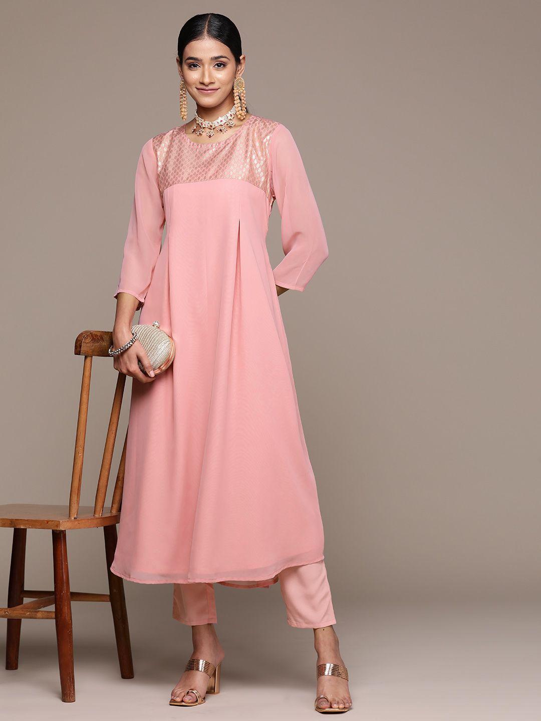 ziyaa printed regular kurta with trousers