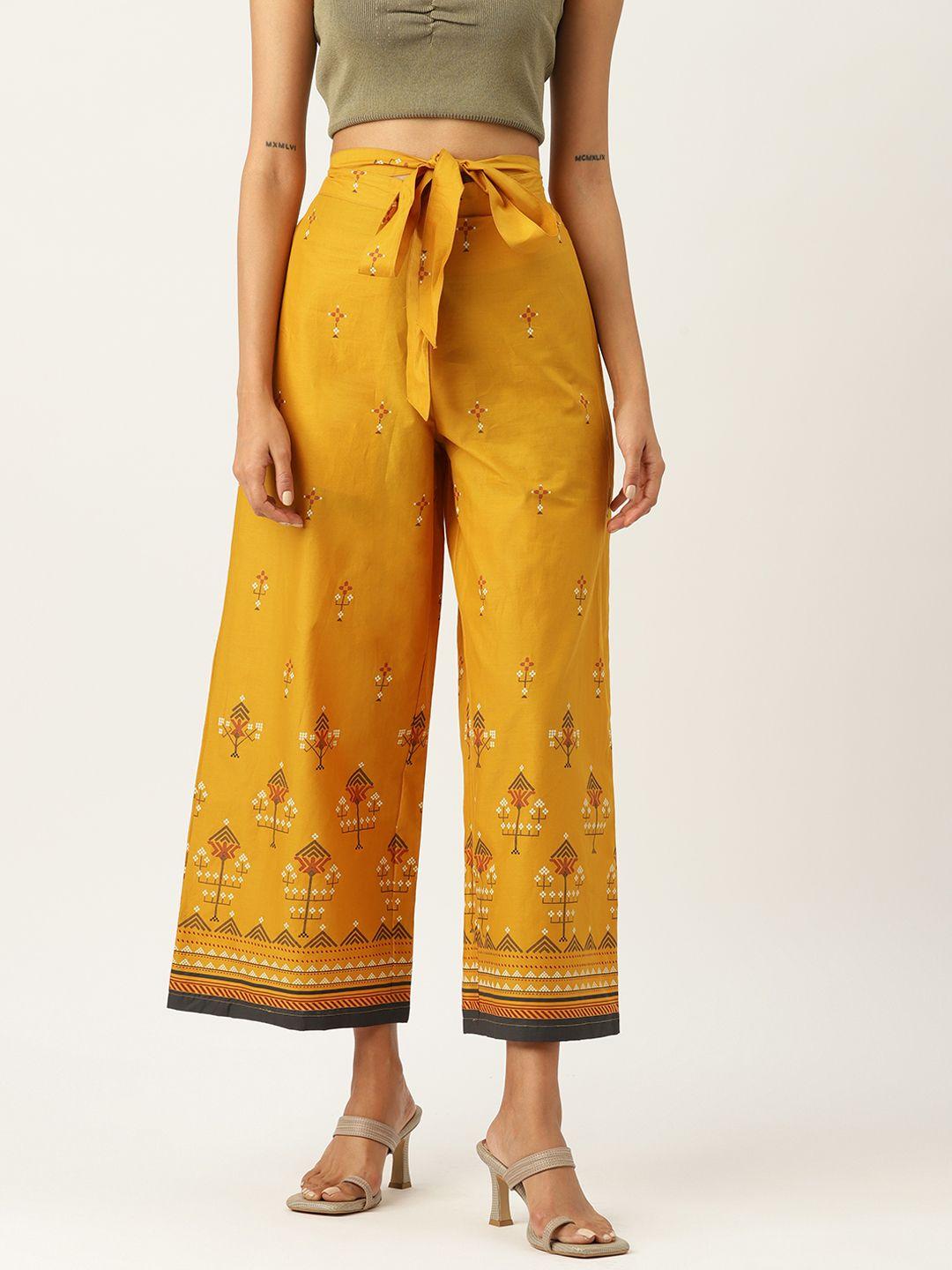 zizo by namrata bajaj printed pure cotton relaxed loose fit culottes