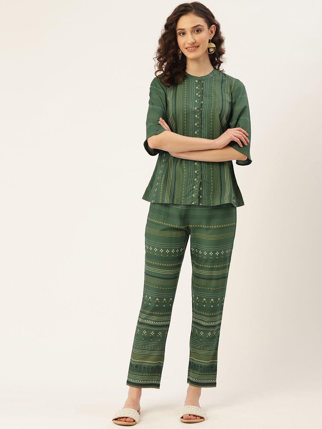 zizo by namrata bajaj printed top & trousers co-ords