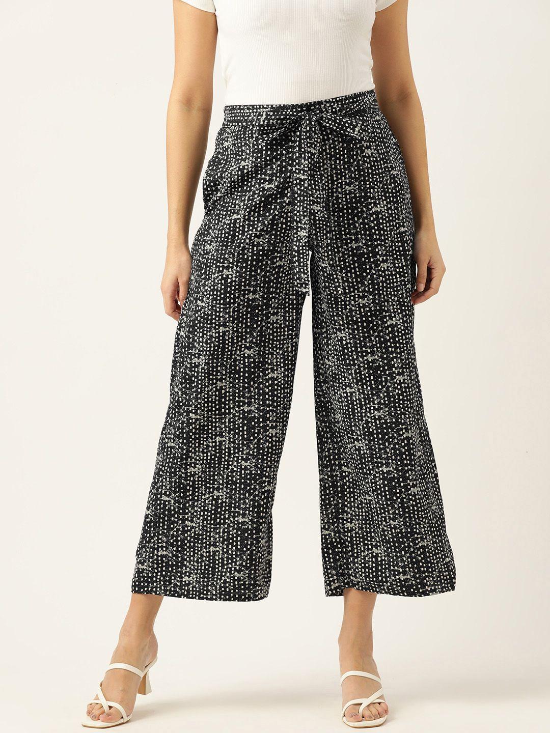 zizo by namrata bajaj women printed comfort loose fit parallel trousers