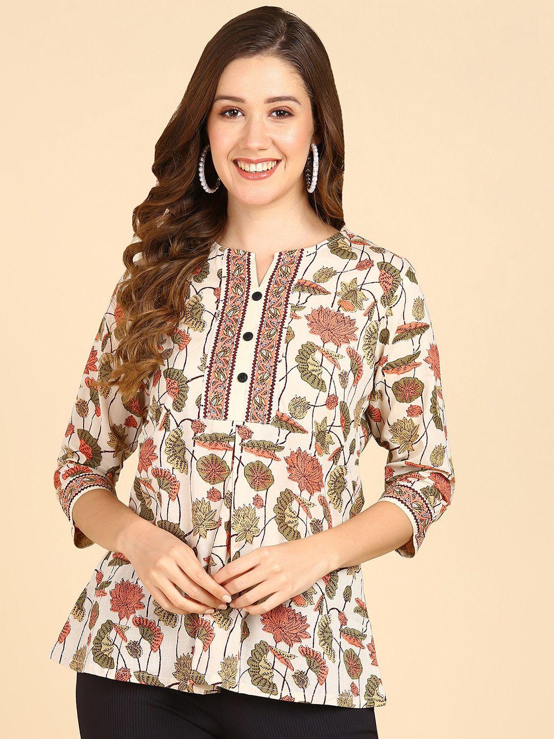 znx clothing floral print cotton top