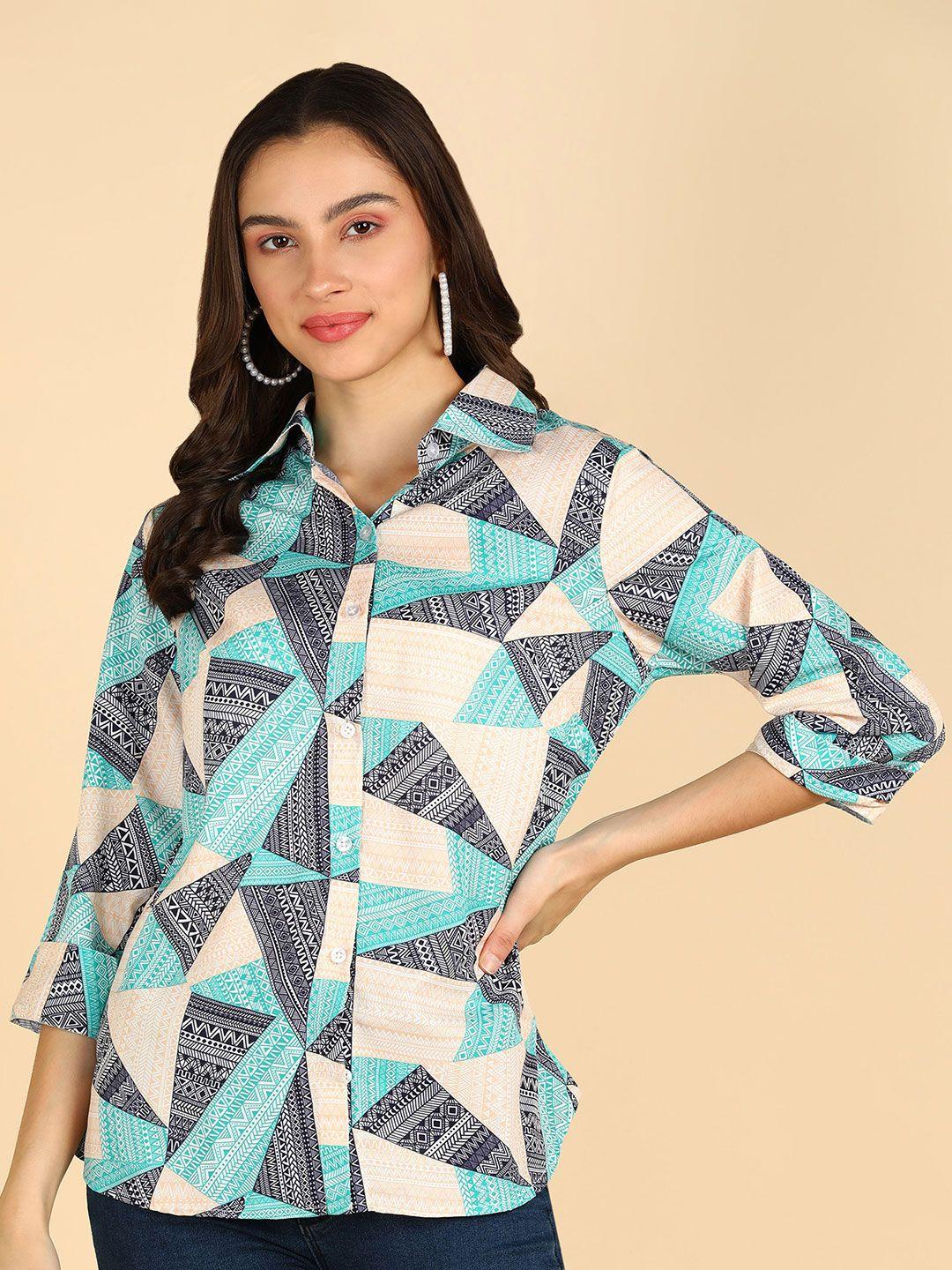 znx clothing classic aztec printed casual shirt