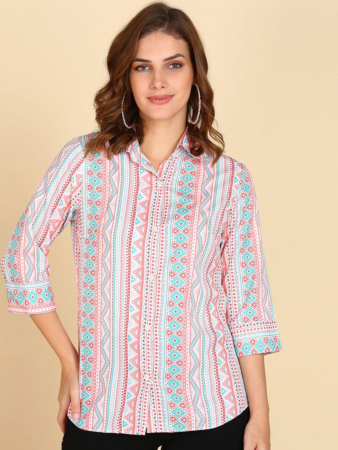 znx clothing classic opaque printed casual shirt