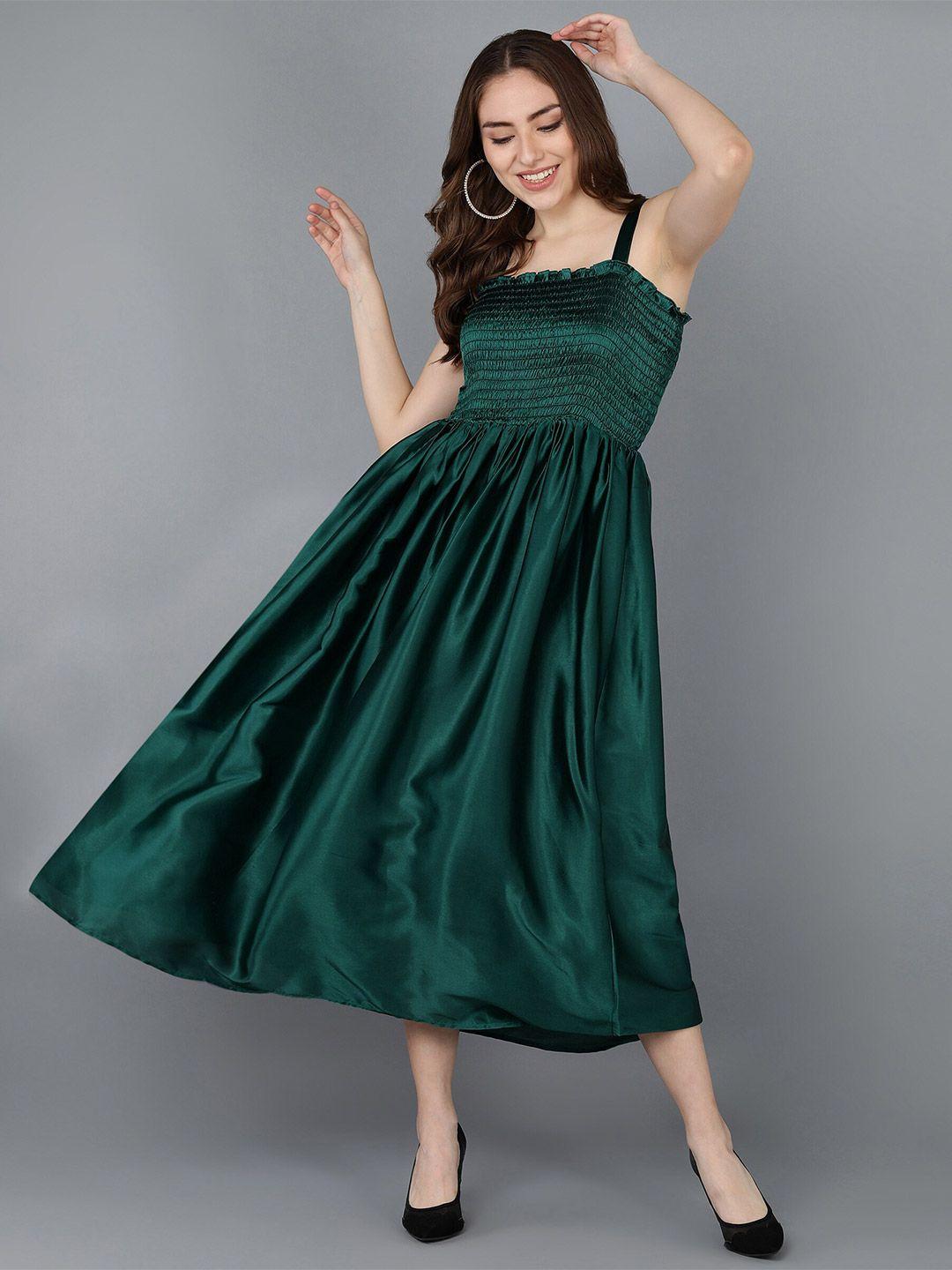 znx clothing green midi dress