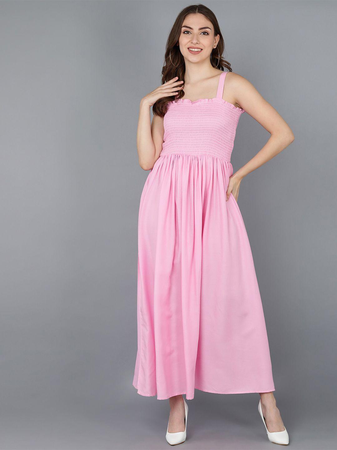 znx clothing pink maxi dress