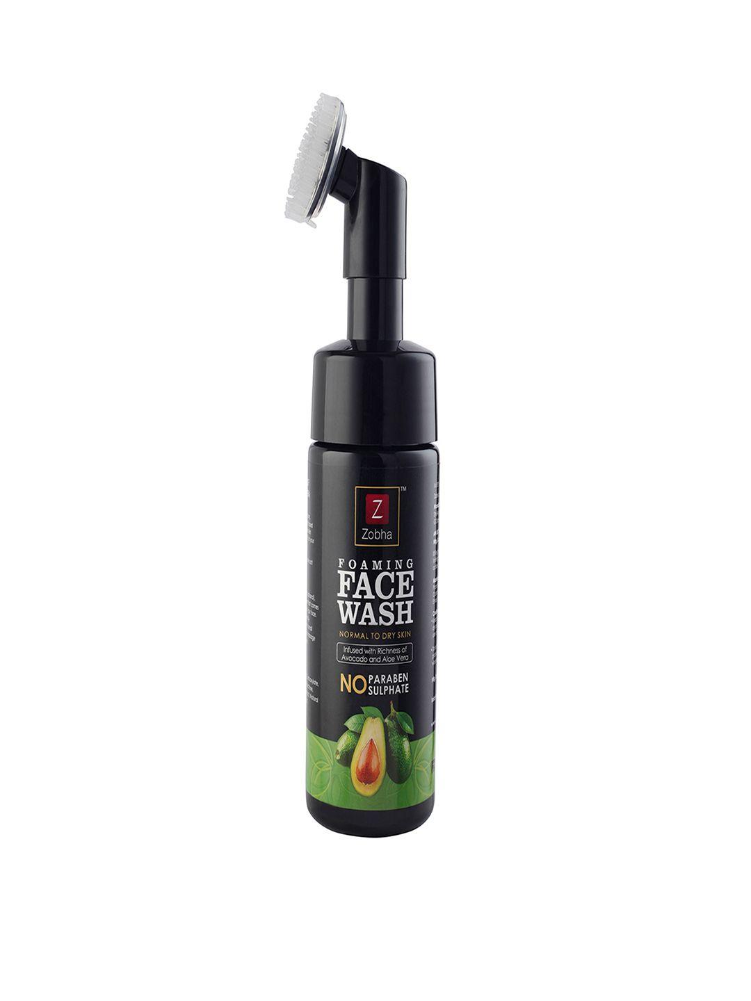 zobha foaming face wash with avocado & alovera - 150ml