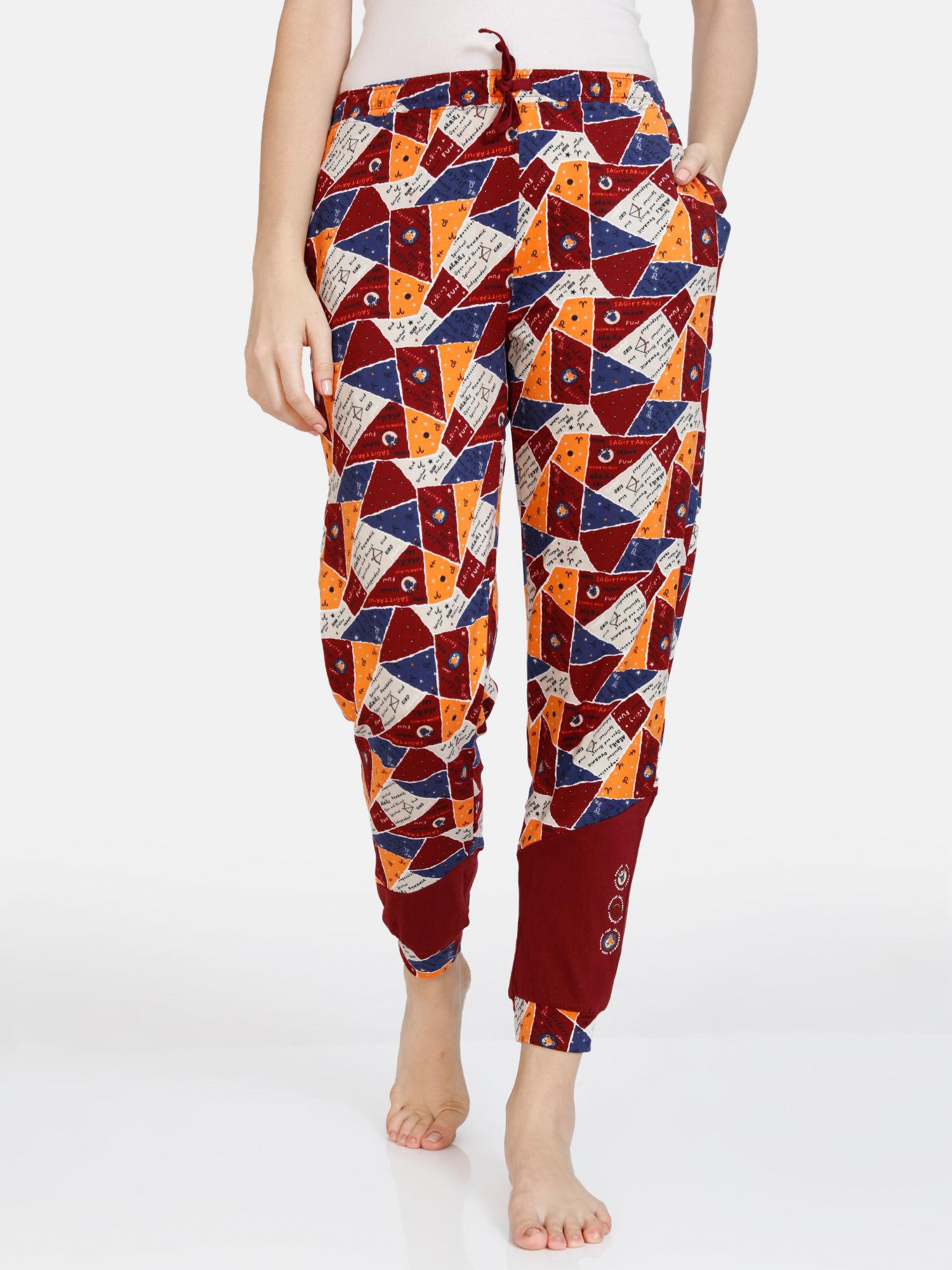 zodiac knit poly pyjama - cabernet