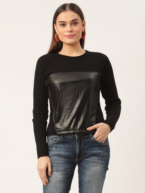 zoella black round neck sweater