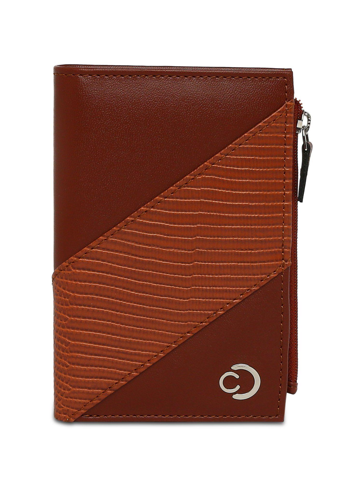 zoey bifold small tan wallet