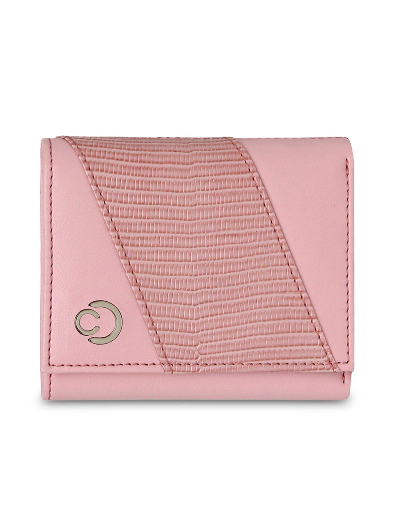 zoey small trifold blush wallet