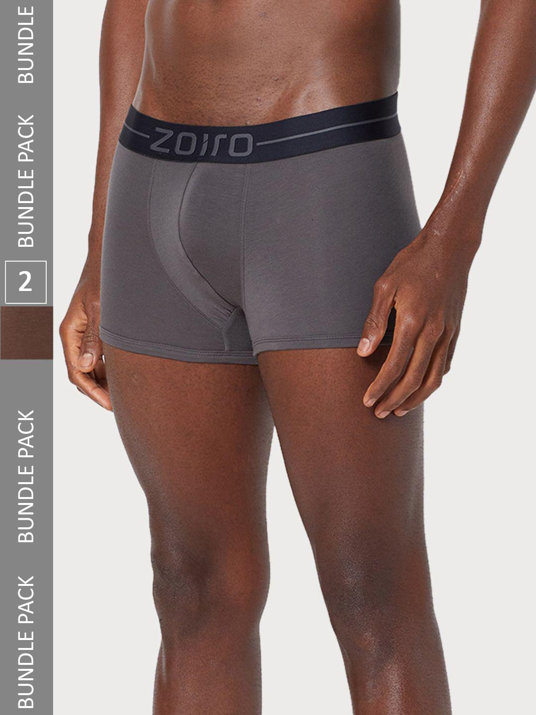 zoiro men pack of 2 outer elastic soft feel trunks