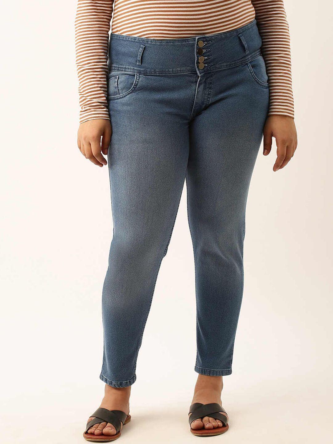 zola plus women plus size straight fit light fade cotton jeans