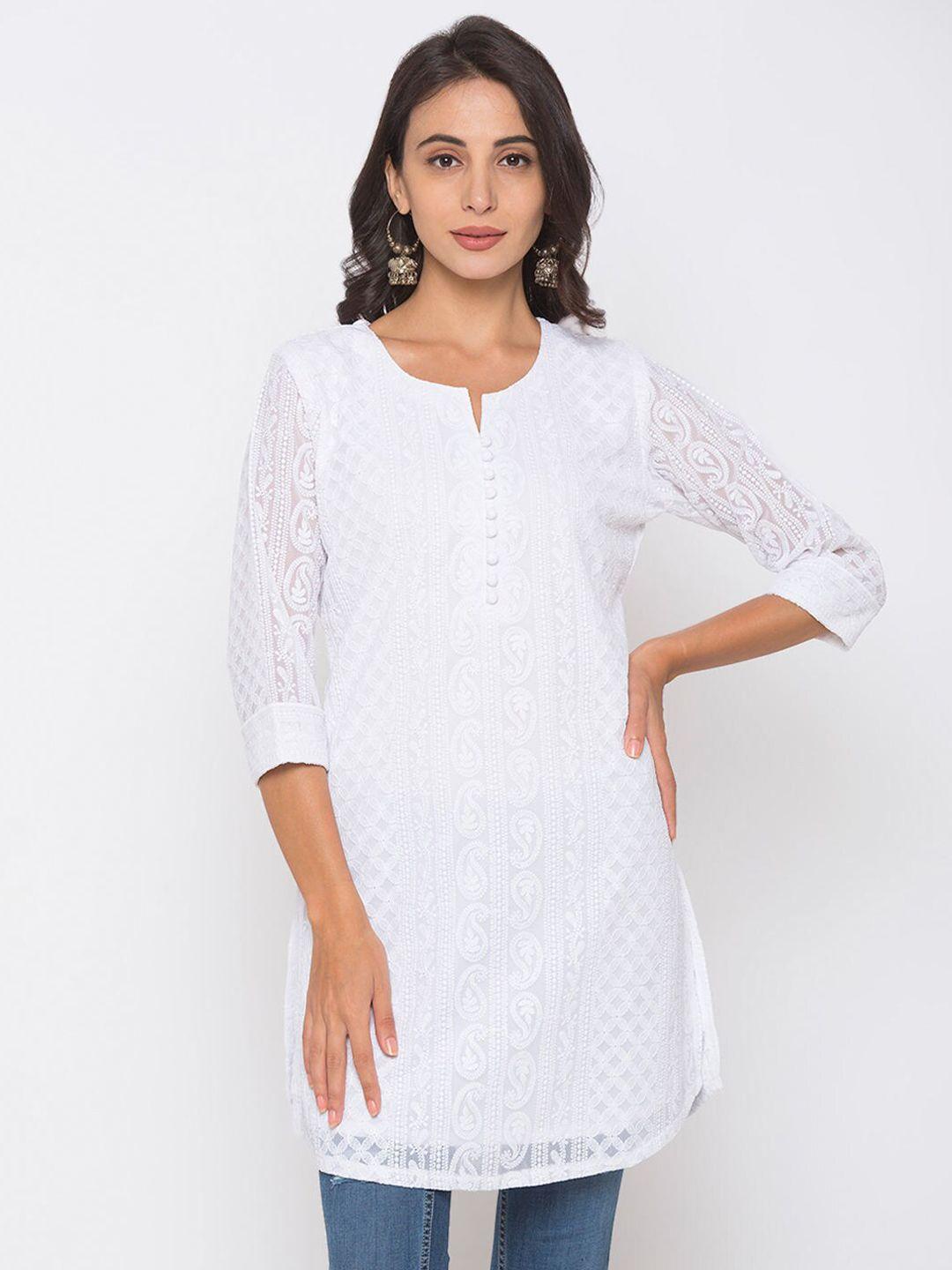 zola-white-chikankari-embroidered-tunic