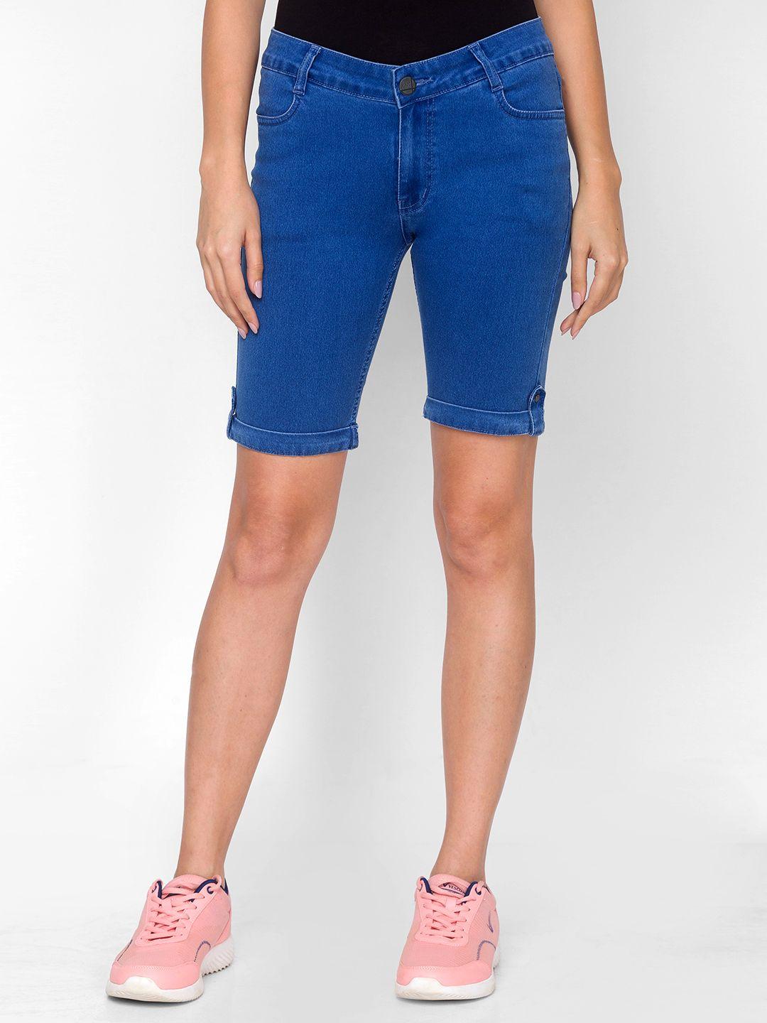 zola-women-blue-slim-fit-denim-shorts