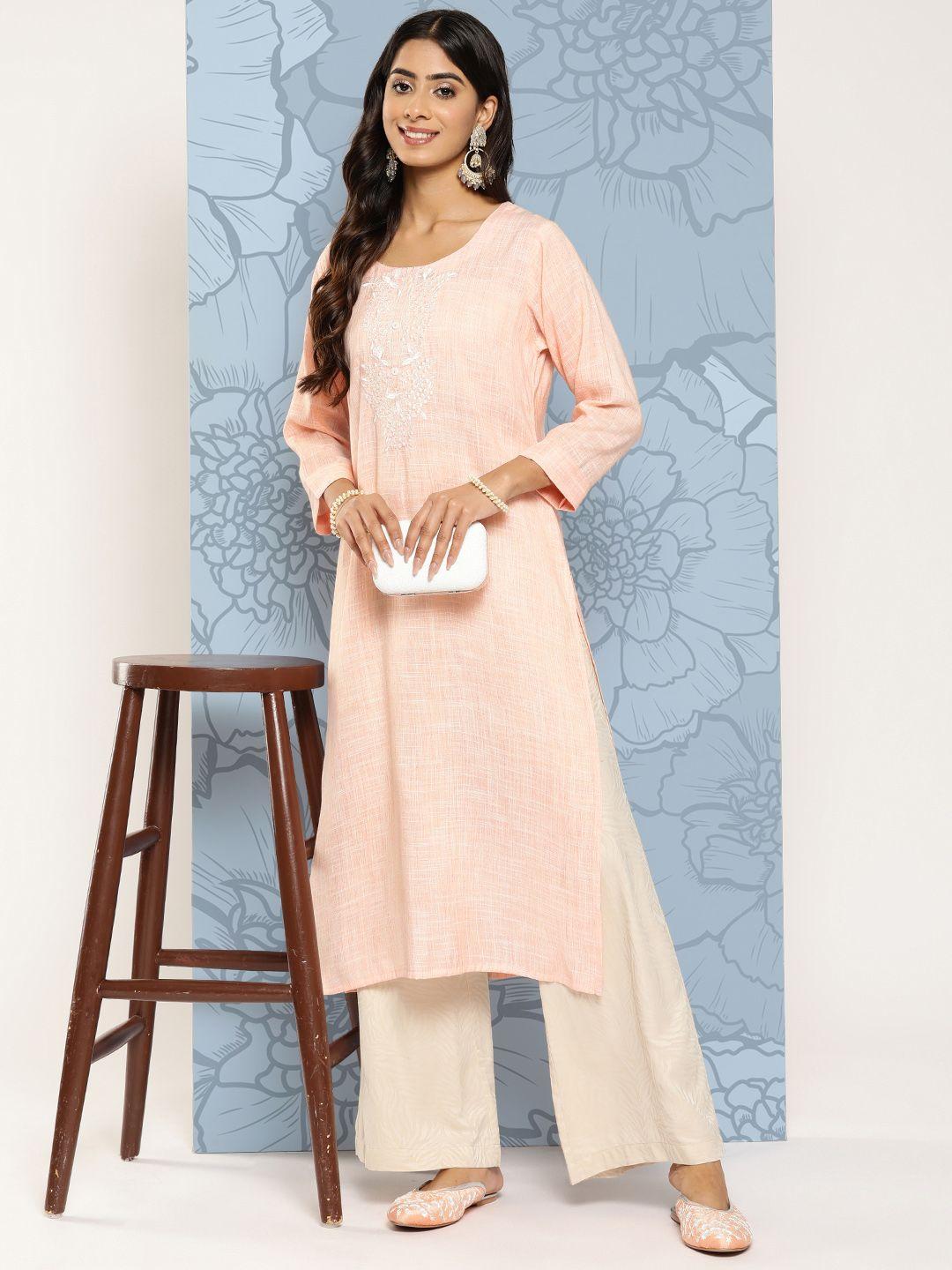 zola floral embroidered kurta