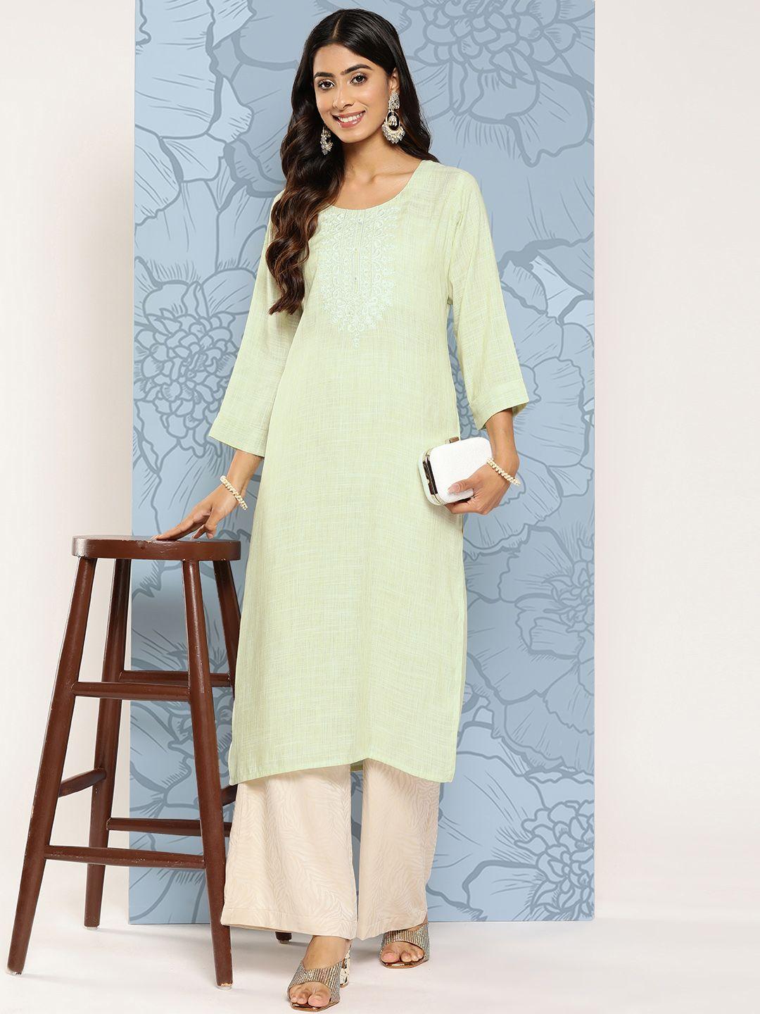 zola floral embroidered kurta