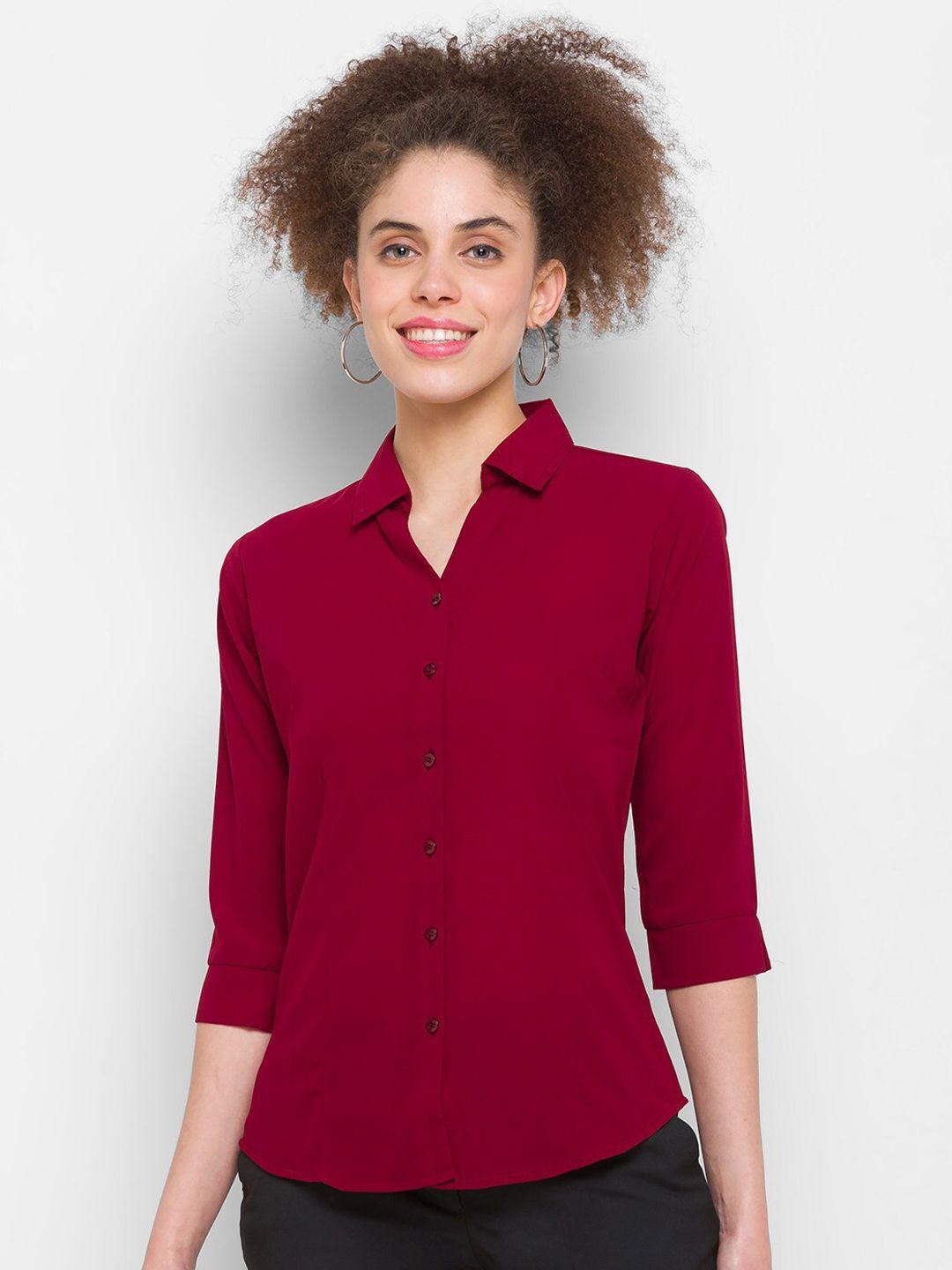 zola maroon formal shirt