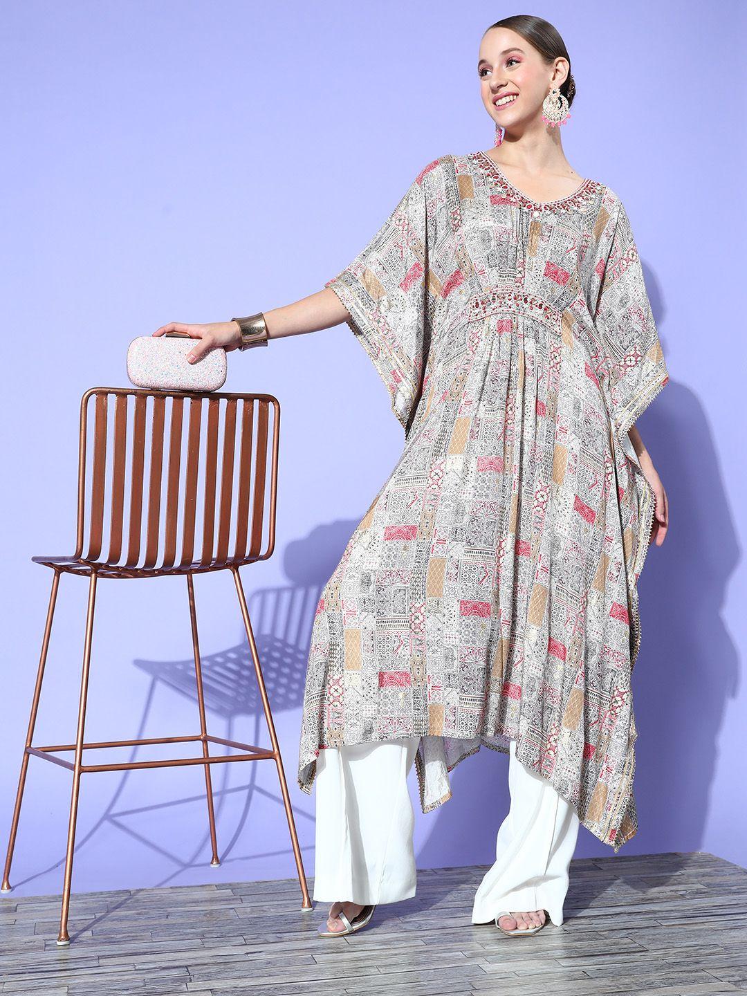 zola women gorgeous grey modal hyper texture kurta