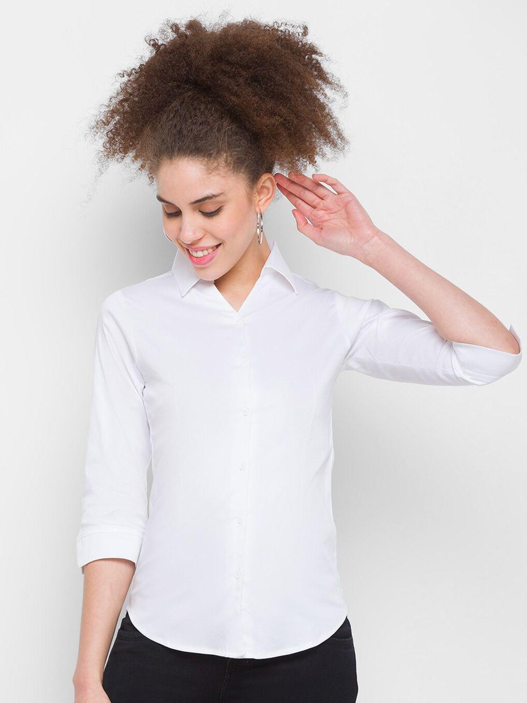 zola women white casual shirt