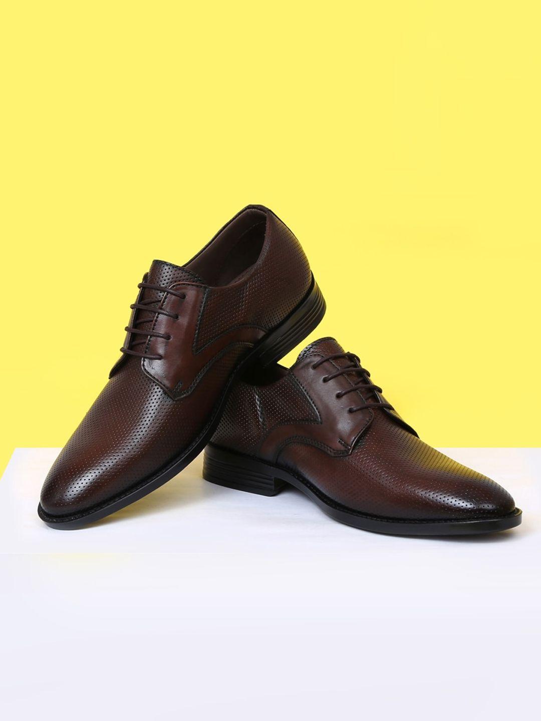 zoom shoes men textured leather formal derbys