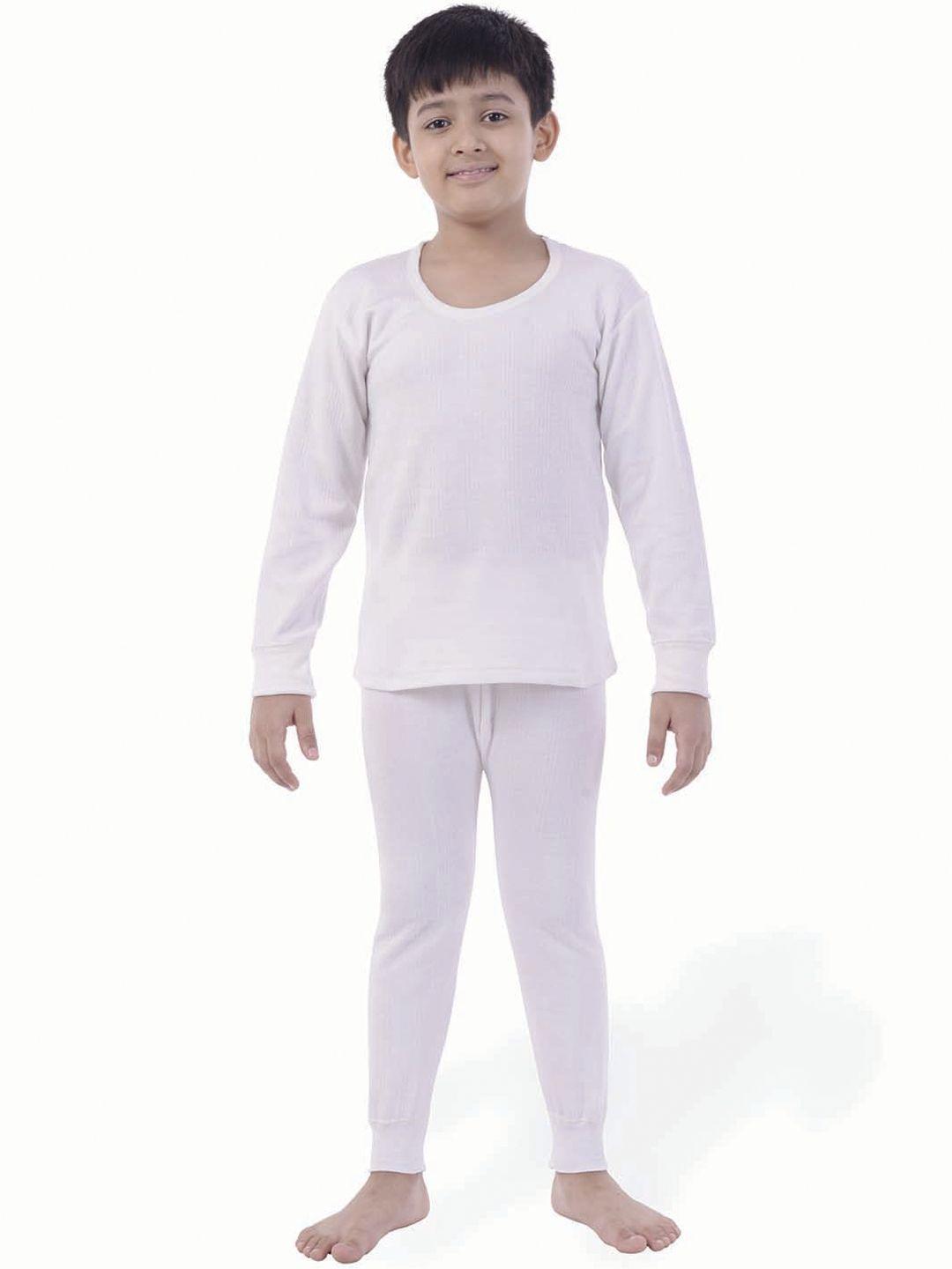 zoom minimondo kids white solid cotton thermal set