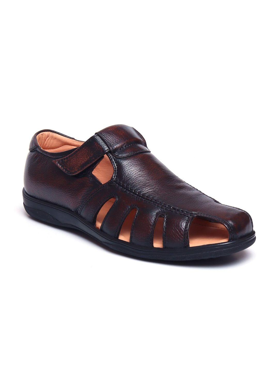 zoom shoes men brown leather fisherman sandals
