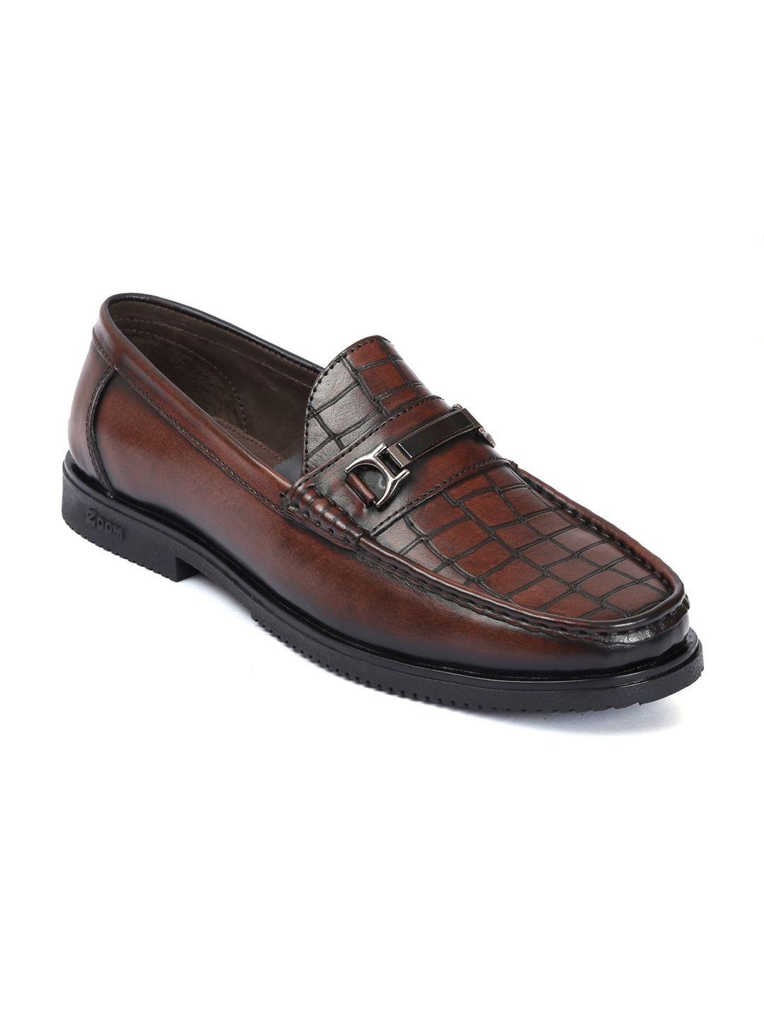 zoom shoes men textured leather textured loafers