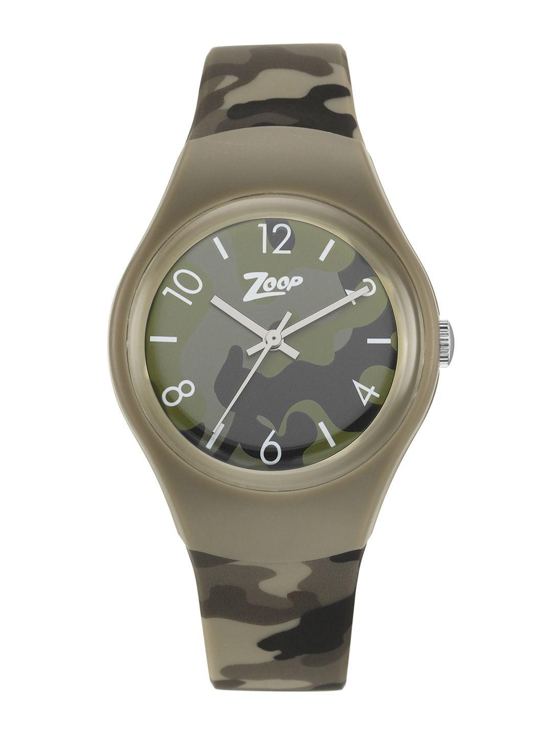 zoop boys green dial & green straps analogue watch 16020pp02