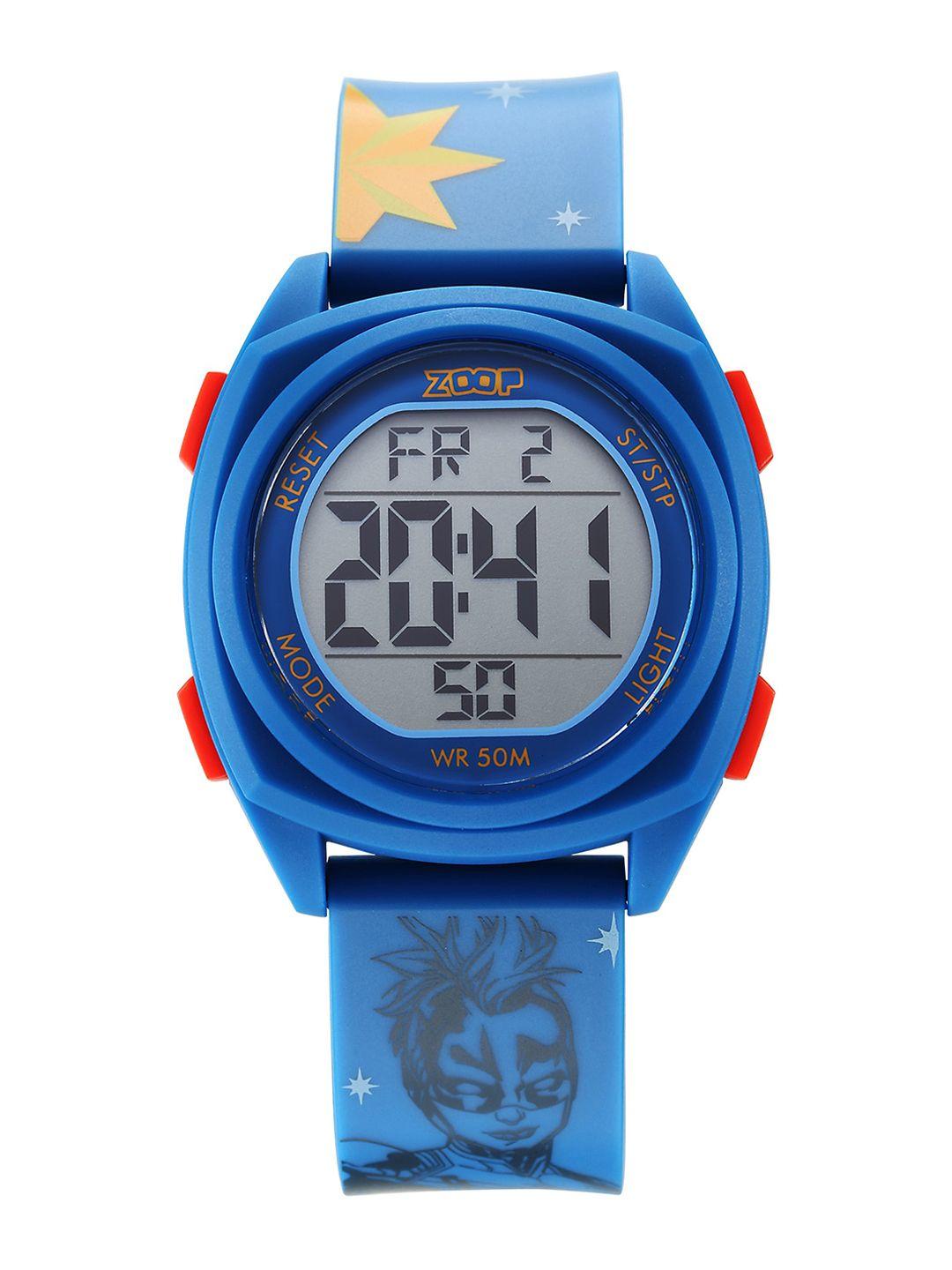 zoop boys blue dial & blue straps digital watch 16025pp04