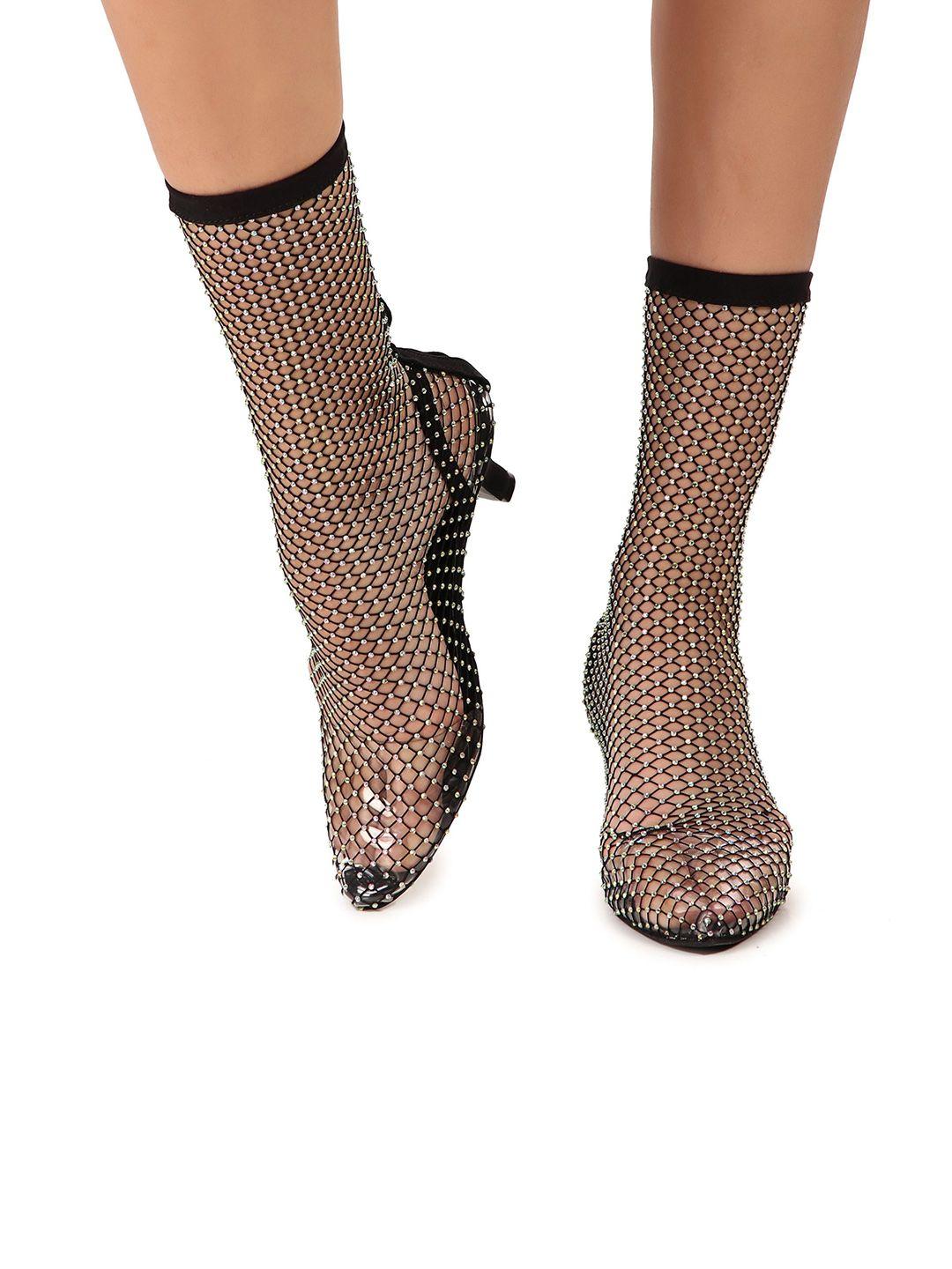 zori world women glitz high -top embellished party textile slim -heel regular boots