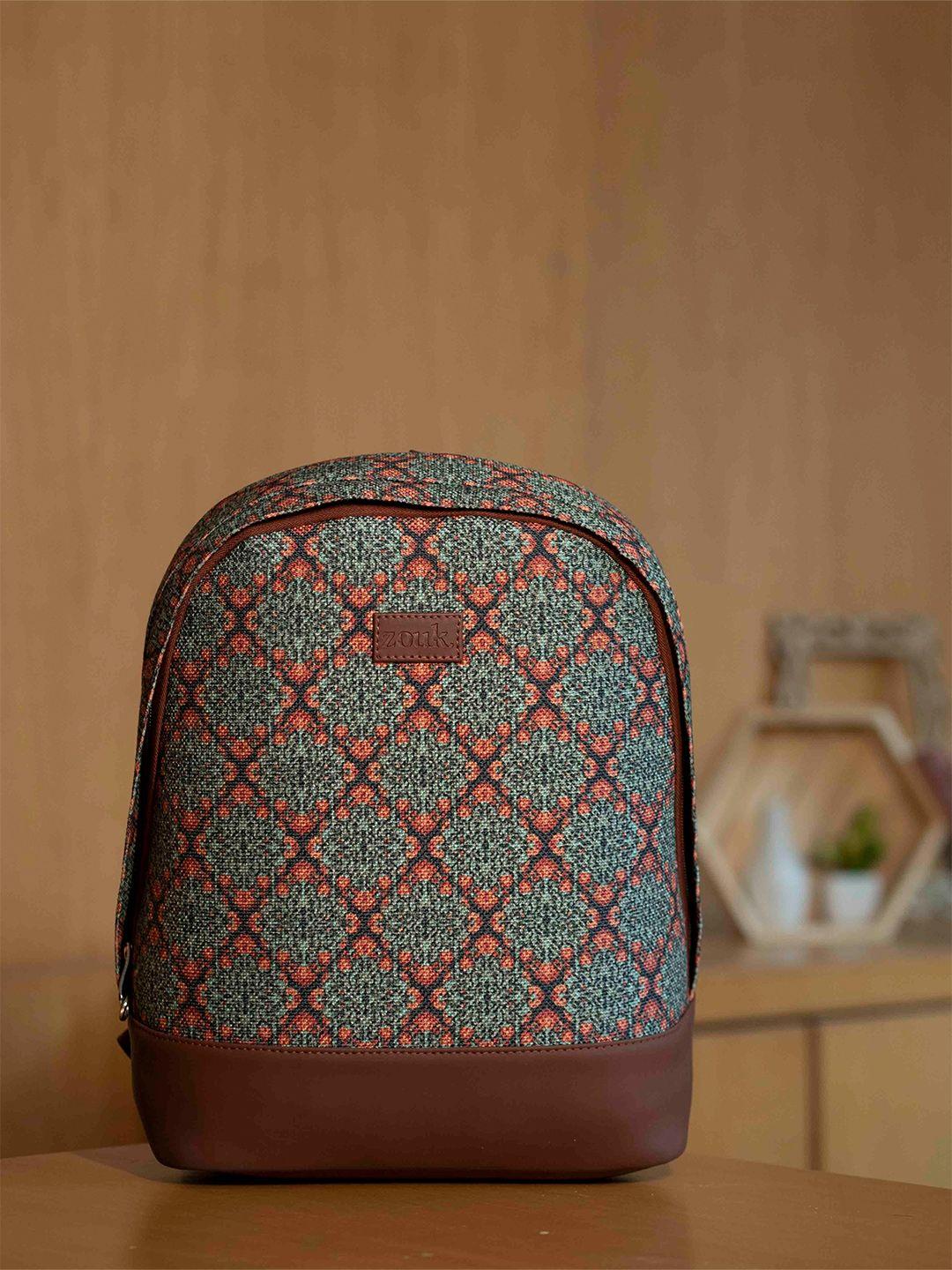 zouk ethnic motifs printed backpack