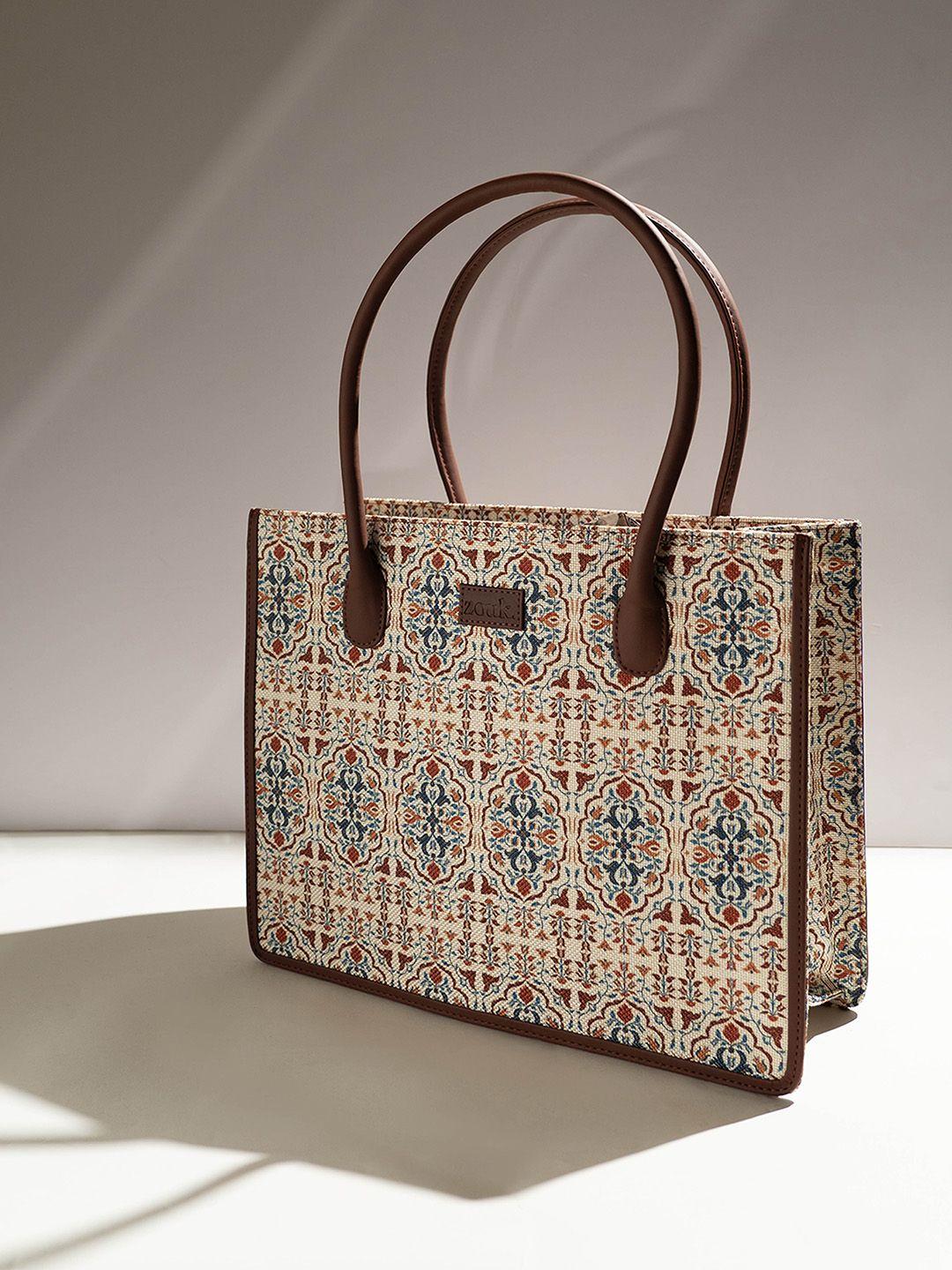 zouk ethnic motifs structured handheld bag