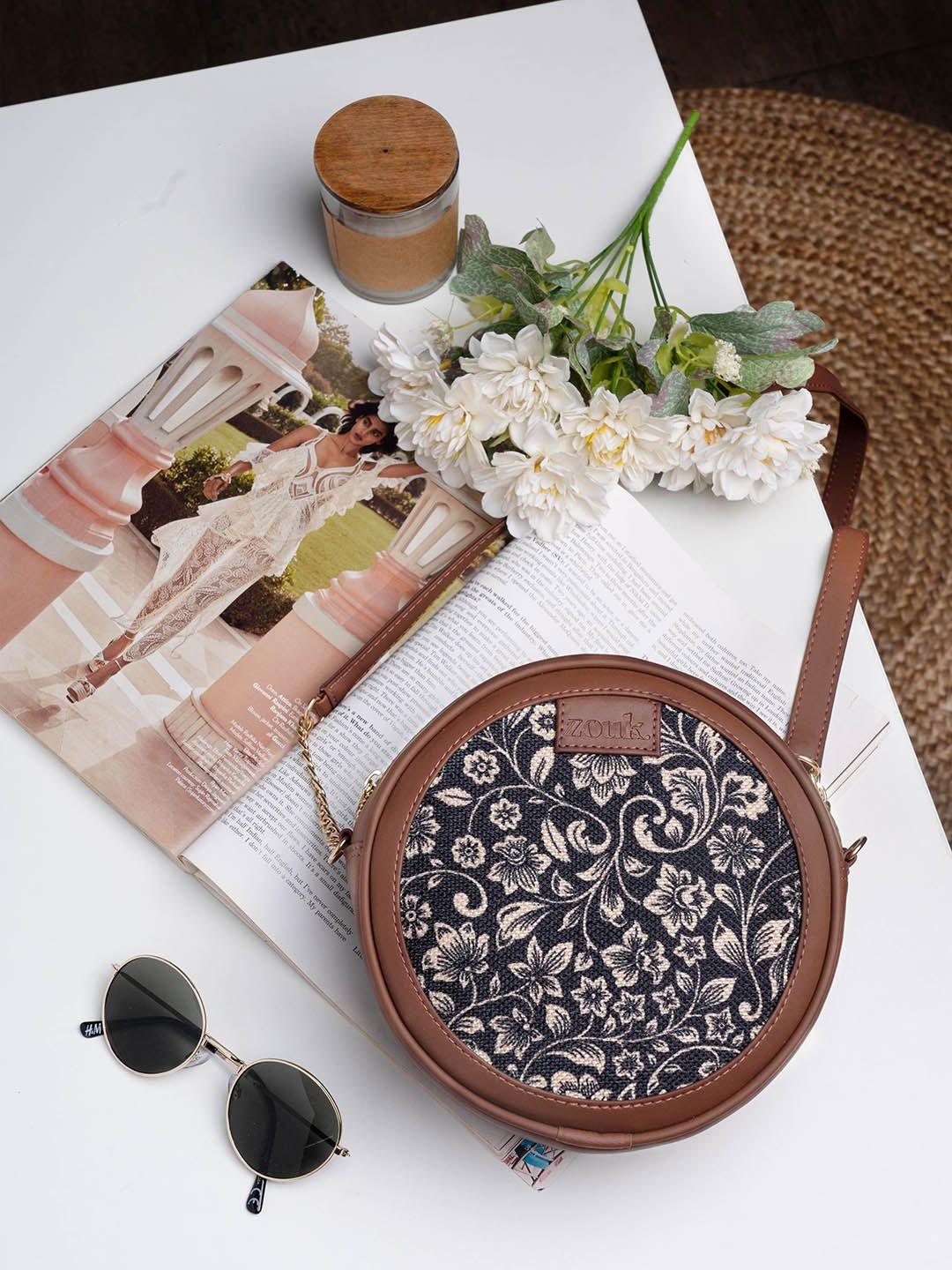 zouk floral printed sling bag