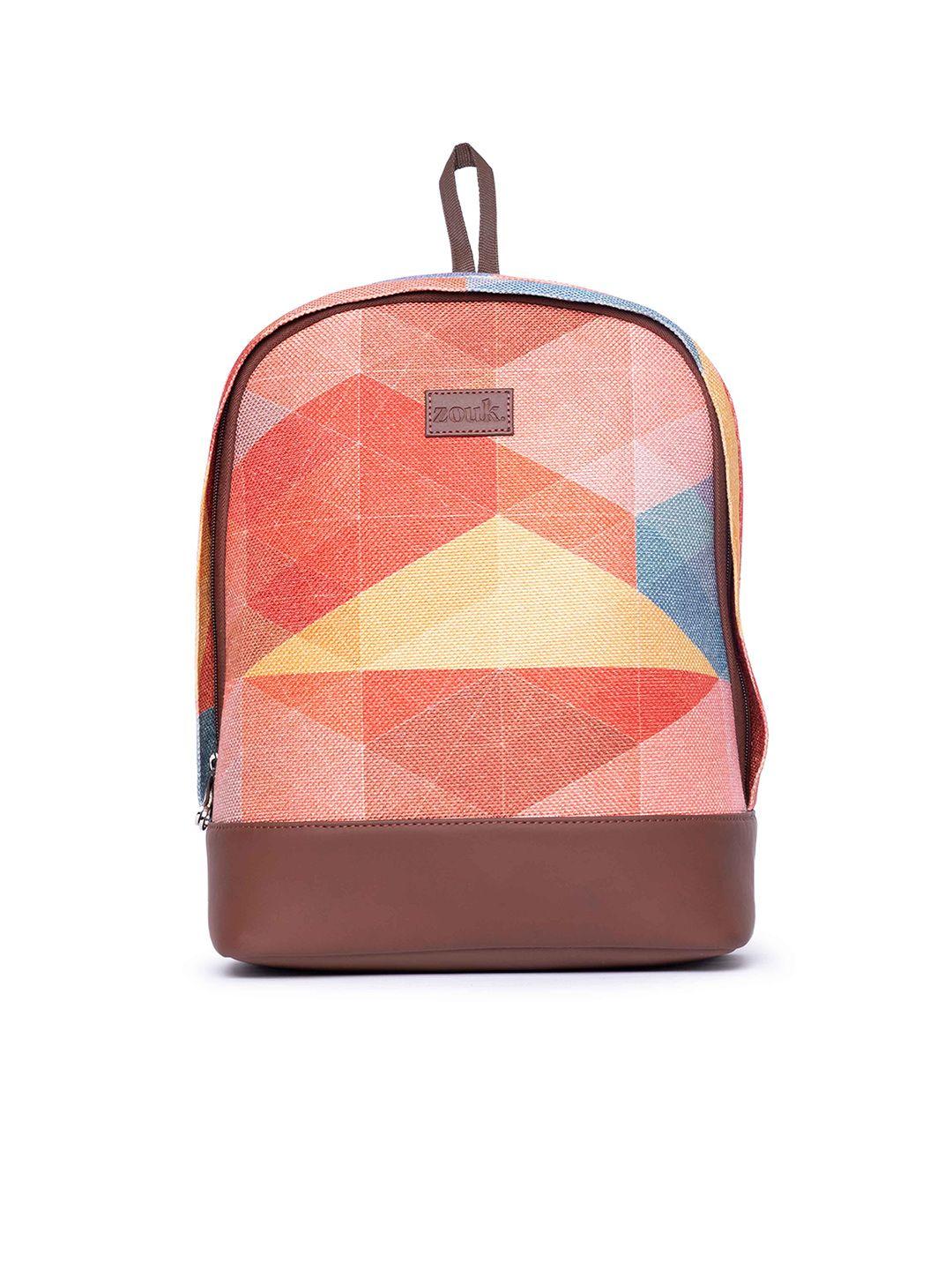 zouk geometric printed backpack